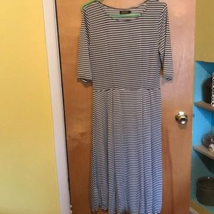 Awesome black and white striped dress